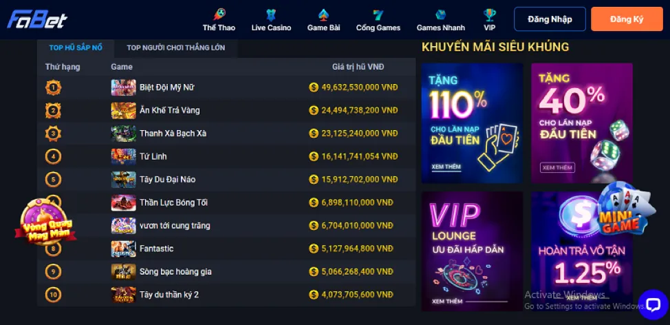 Thế giới trò chơi Slot Nổ Hũ tại 888clb